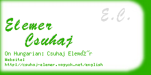 elemer csuhaj business card